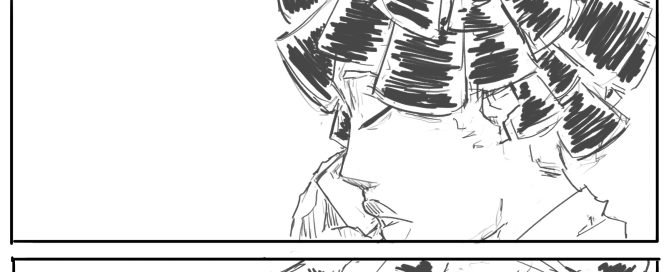 Image of a sketched comic page