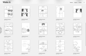 Picture of a comic storyboard